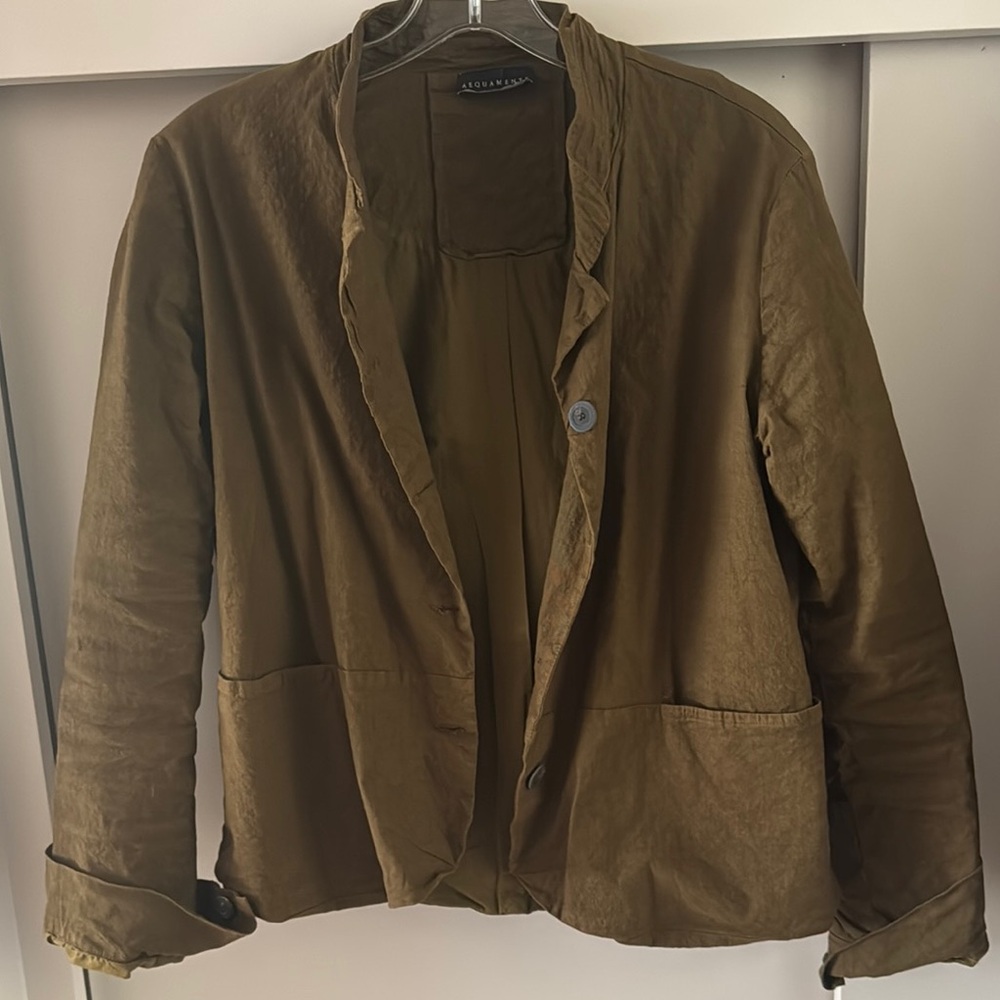 Brown/Olive Blazer Relaxed Fit Jacket